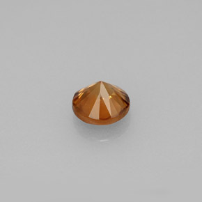 Zircone naturale arancione da 1,01 ct, taglio rotondo, VVS-VS