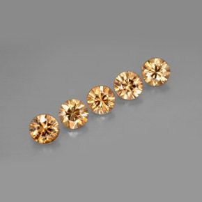 Zircone naturale arancione da  ct, taglio rotondo, VVS-VS