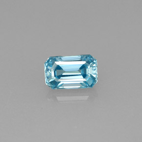 Zircone Blu naturale da 0.94 ct, Taglio smeraldo, VVS