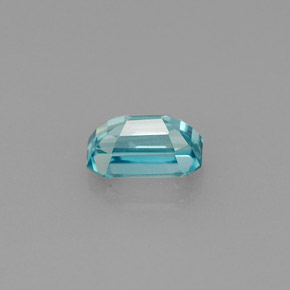 Zircone naturale blu da 0,97 ct, taglio smeraldo, VVS