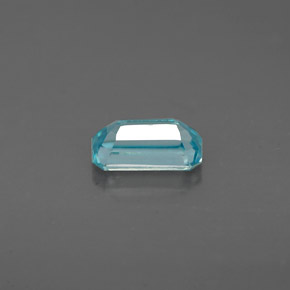 Zircone naturale blu da 0,88 ct, taglio smeraldo, VVS