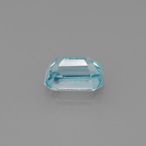 Zircone naturale blu da 1,11 ct, taglio smeraldo, VVS