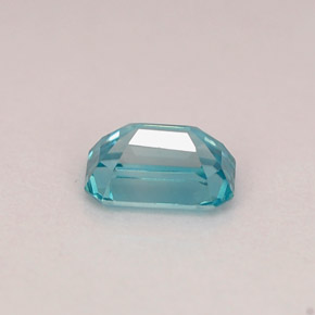 Zircone naturale blu da 0,90 ct, taglio smeraldo, VVS