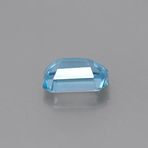 Zircone naturale blu da 0,86 ct, taglio smeraldo, VVS