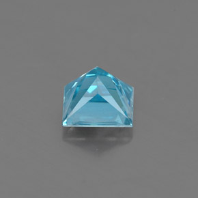 Zircone naturale blu da 0,58 ct, quadrato, VS
