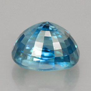 Zircone naturale blu da 5,80 ct, taglio ovale, VVS-VS