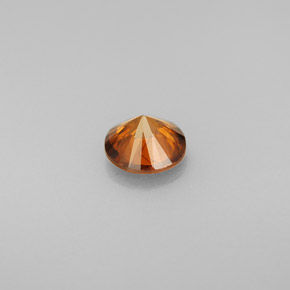 Zircone naturale arancione da 0,80 ct, taglio rotondo, VS