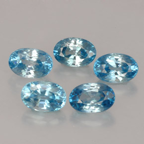Zircone naturale blu da  ct, taglio ovale, VVS