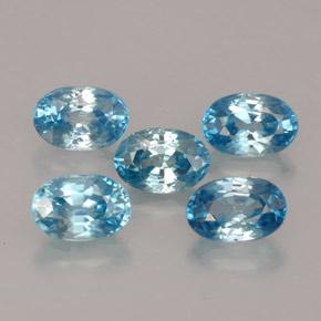 Zircone naturale blu da  ct, taglio ovale, VVS