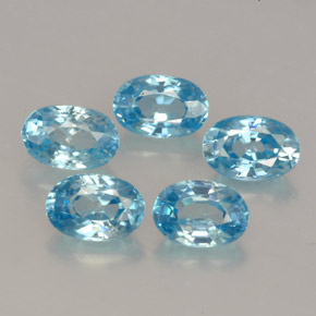 Zircone naturale blu da  ct, taglio ovale, VVS