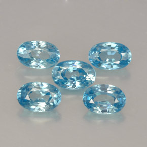 Zircone naturale blu da  ct, taglio ovale, VVS