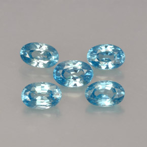 Zircone naturale blu da  ct, taglio ovale, VVS