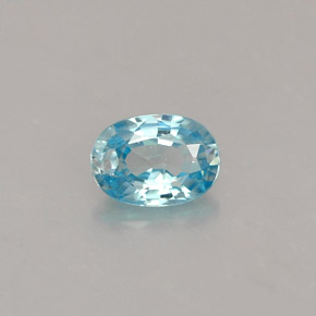 Zircone naturale blu da 0,70 ct, taglio ovale, VS