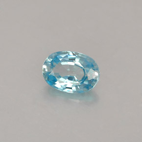 Zircone naturale blu da 0,70 ct, taglio ovale, VS