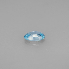 Zircone naturale blu da 0,54 ct, taglio ovale, VVS-VS