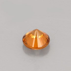 Zircone naturale arancione da 0,80 ct, taglio rotondo, VVS-VS