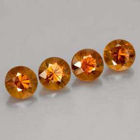 Zircone naturale arancione da  ct, taglio rotondo, VS