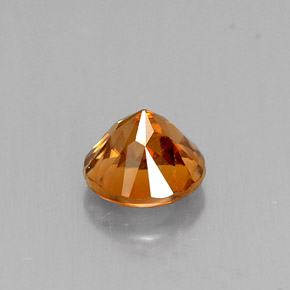 Zircone naturale arancione da 1,04 ct, taglio rotondo, VVS-VS