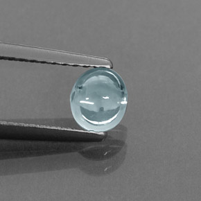 Zircone naturale blu da 0,85 ct, trasparente, trasparente/traslucido