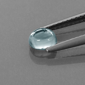 Zircone naturale blu da 0,85 ct, trasparente, trasparente/traslucido