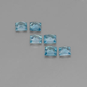 Zircone naturale blu da  ct, quadrato, VVS-VS