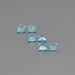 Zircone naturale blu da  ct, quadrato, VVS-VS