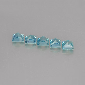 Zircone naturale blu da  ct, quadrato, VVS-VS