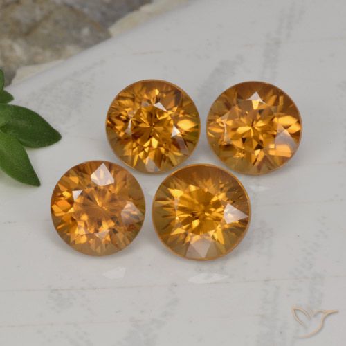 4.58ctw Naturale Marrone arancio Zircone, Rotondo, VVS