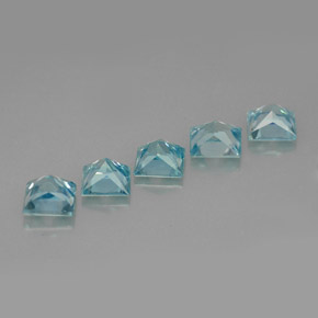 Zircone naturale blu da  ct, quadrato, VVS-VS