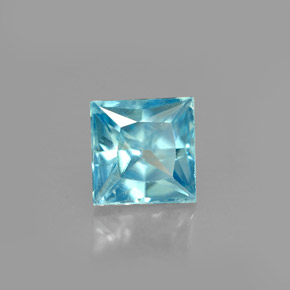 Zircone naturale blu da 0,71 ct, quadrato, VVS-VS