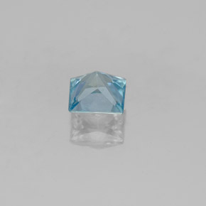 Zircone naturale blu da 0,62 ct, quadrato, VVS-VS