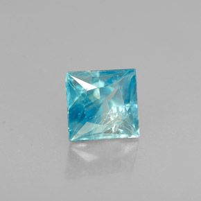 Zircone naturale blu da 0,69 ct, quadrato, SI