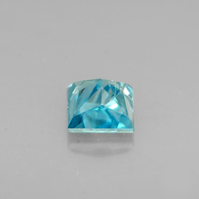 Zircone naturale blu da 0,69 ct, quadrato, SI