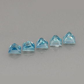 Zircone naturale blu da  ct, quadrato, VVS-VS