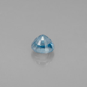 Zircone Blu naturale da 0.71 ct, Taglio rotondo, VVS-VS
