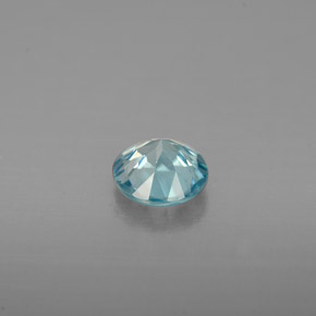 Zircone naturale blu da 0,97 ct, taglio rotondo, VVS-VS