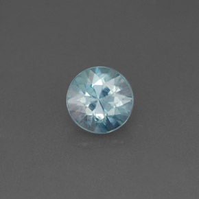 Zircone naturale blu da 1,02 ct, taglio rotondo, VS