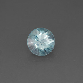Zircone naturale blu da 1,02 ct, taglio rotondo, VS