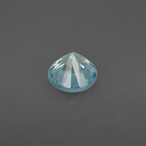 Zircone naturale blu da 1,02 ct, taglio rotondo, VS