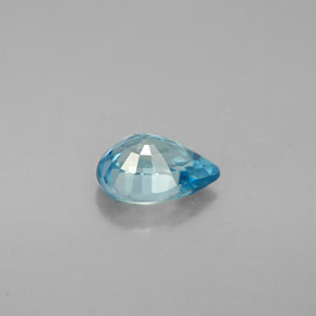 Zircone naturale blu da 1,59 ct, taglio a pera, VVS-VS