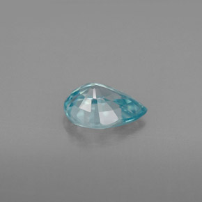 Zircone naturale blu da 1,49 ct, taglio a pera, VVS