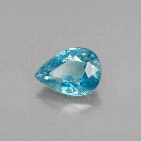 Zircone Blu naturale da 1.28 ct, Forma a pera, VVS