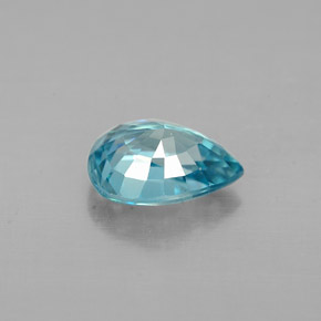 Zircone Blu naturale da 1.28 ct, Forma a pera, VVS
