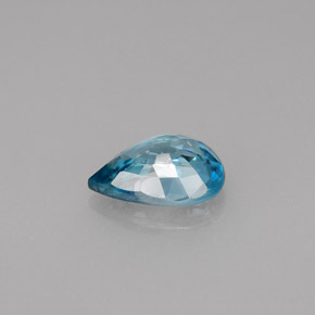 Zircone naturale blu da 1,45 ct, taglio a pera, VS