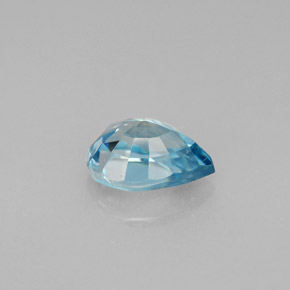 Zircone naturale blu da 1,96 ct, taglio a pera, VVS-VS