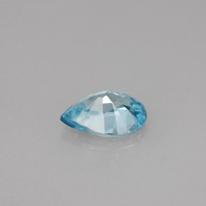Zircone naturale blu da 1,39 ct, taglio a pera, VS