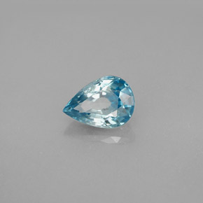 Zircone naturale blu da 1,83 ct, taglio a pera, VS