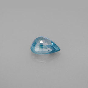 Zircone naturale blu da 1,83 ct, taglio a pera, VVS-VS