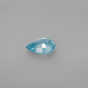 Zircone naturale blu da 1,55 ct, taglio a pera, VS