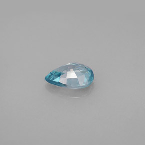 Zircone naturale blu da 1,45 ct, taglio a pera, VVS-VS
